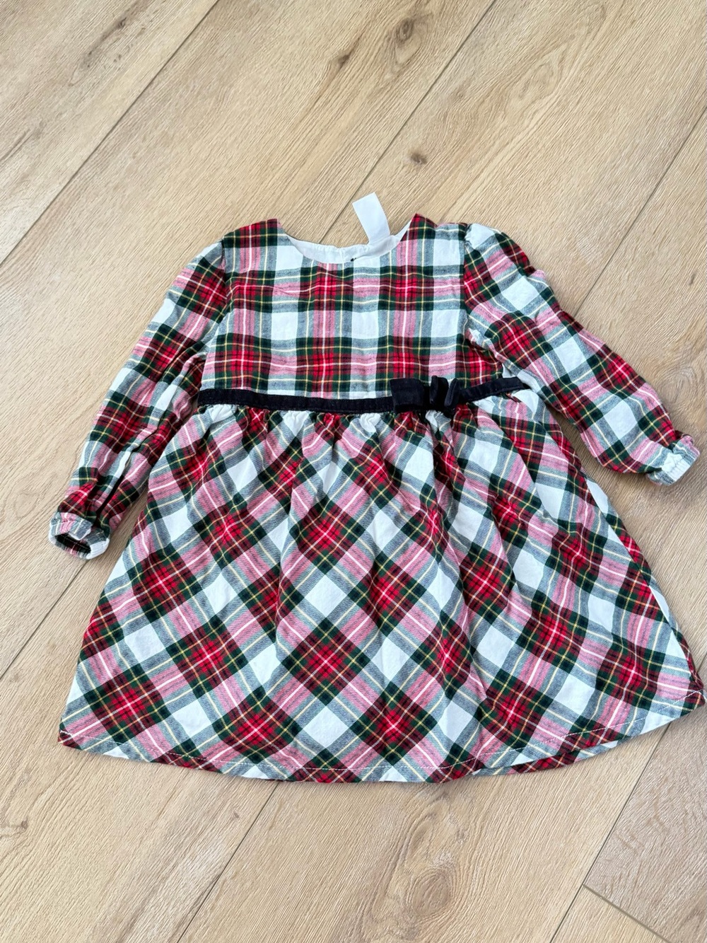 Carter’s Just One You 24M Christmas Plaid Holiday Dress Velvet Bow